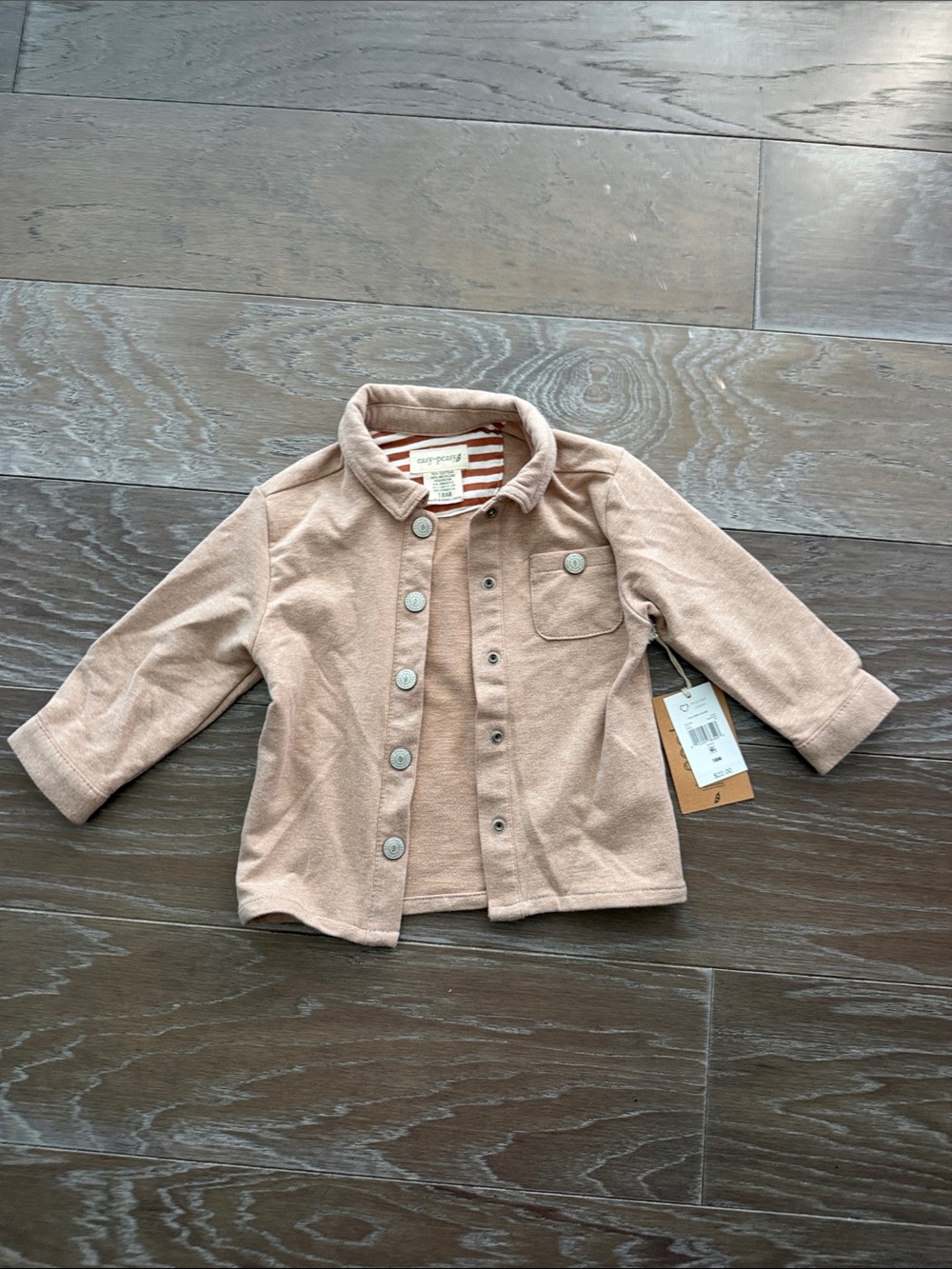 Toddler tan Jacket with Snap Front